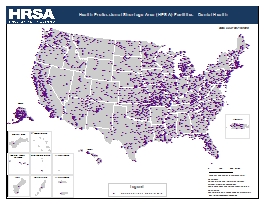 Preview Map of Health Professional Shortage Area (HPSA) Facilities - Dental Health