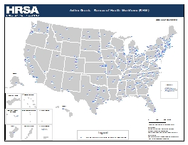 Preview Map of Active Grants - Bureau of Health Workforce (BHW)