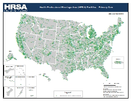 Preview Map of Health Professional Shortage Area (HPSA) Facilities - Primary Care