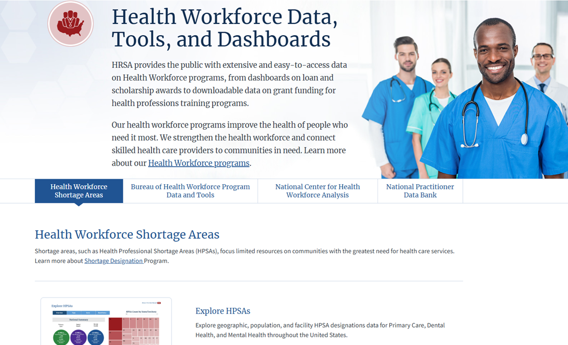 HRSA Data Warehouse:Health Professional Shortage Areas Tutorial